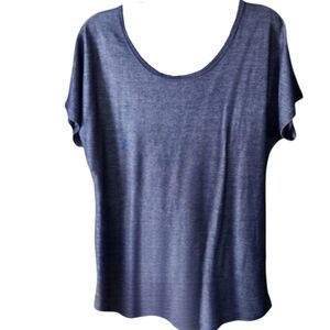 Crazy Train faux denim short sleeve top, 2xl